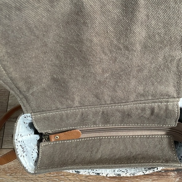 Myra Spellbound Canvas-Leather Messenger Bag - Picture 4 of 8